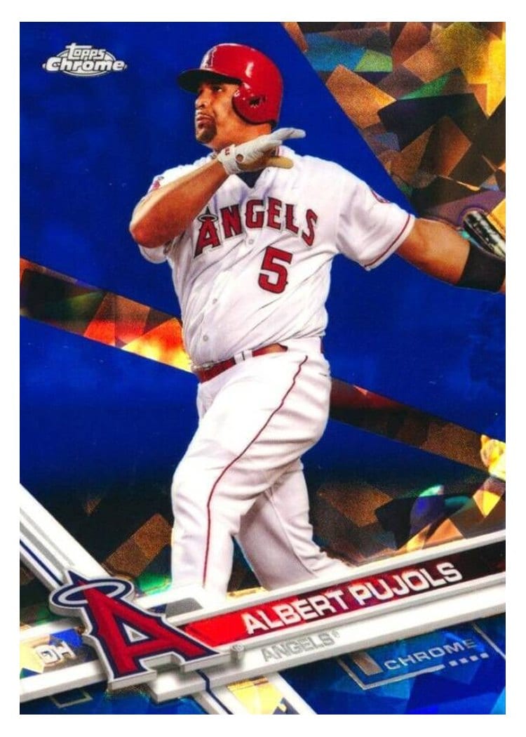 2017 Topps Chrome Sapphire Edition Base Set Albert Pujols #380 card