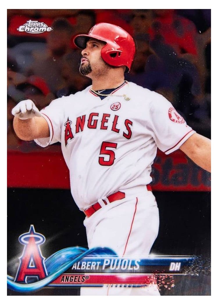 2018 Topps Chrome Base Set Albert Pujols #45 card