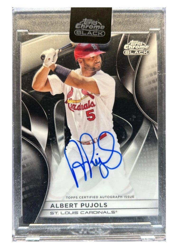 2025 Topps Chrome Black Autographs Albert Pujols #CBA-AP card