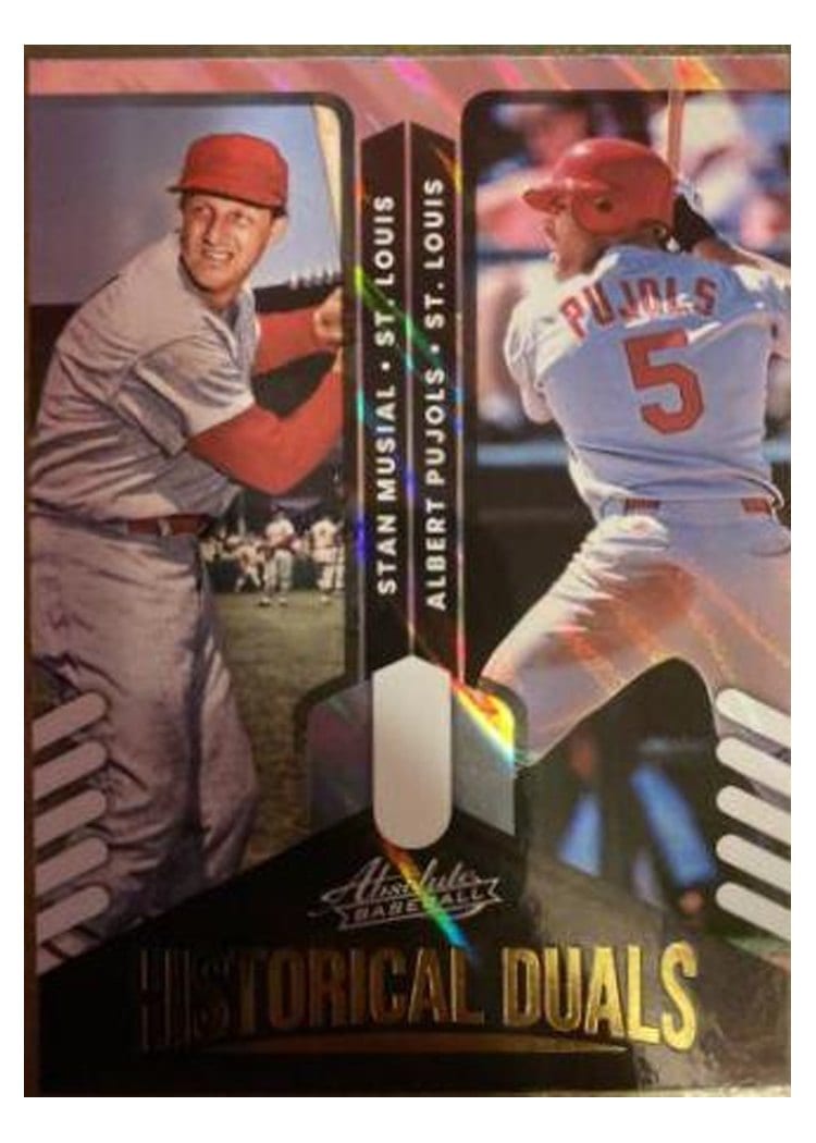 2022 Panini Absolute Historic Duals Albert Pujols / Stan Musial #HD-SA card