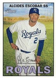 2016 Topps Heritage Base Set Alcides Escobar #7 card
