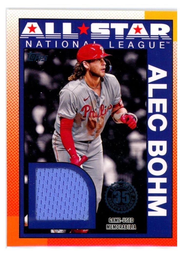 2025 Topps 1990 Topps Baseball All-Star Relics Alec Bohm #90ASR-AB card