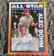 2025 Topps Update 1990 Topps All-Star Autographs Alec Bohm #90AS-AB card