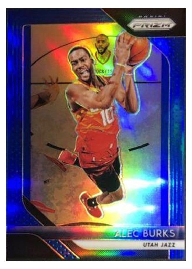 2018-19 Panini Prizm Base Set Alec Burks Blue Prizm #203 card