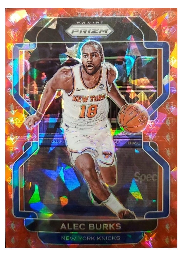 2021-22 Panini Prizm Base Set Alec Burks 75th Anniversary Red Diamond Prizm #65 card