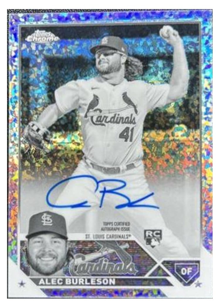 2023 Topps Chrome Rookie Autographs Alec Burleson #RA-AB card