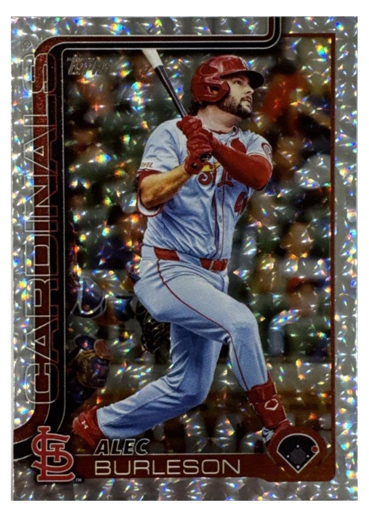 2025 Topps Base Set Alec Burleson Silver Cracked #41 card