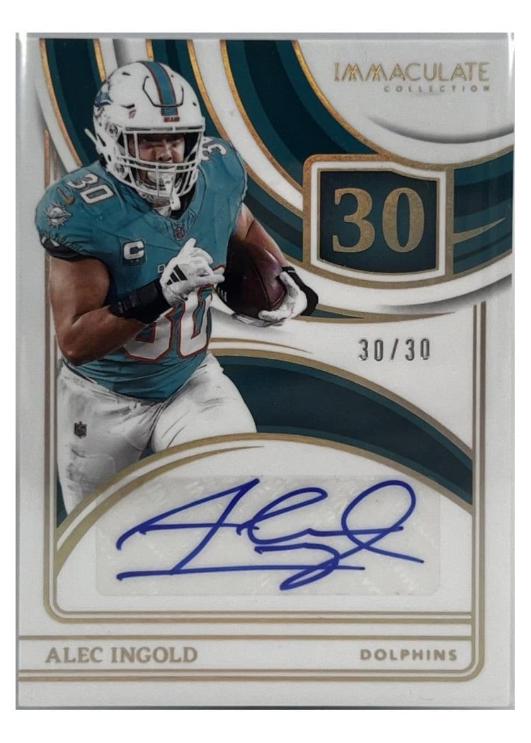 2024 Panini Immaculate Collection Immaculate Numbers Signatures Alec Ingold #25 card
