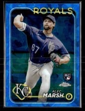 2024 Topps Chrome Sapphire Edition Base Set Alec Marsh #163 card