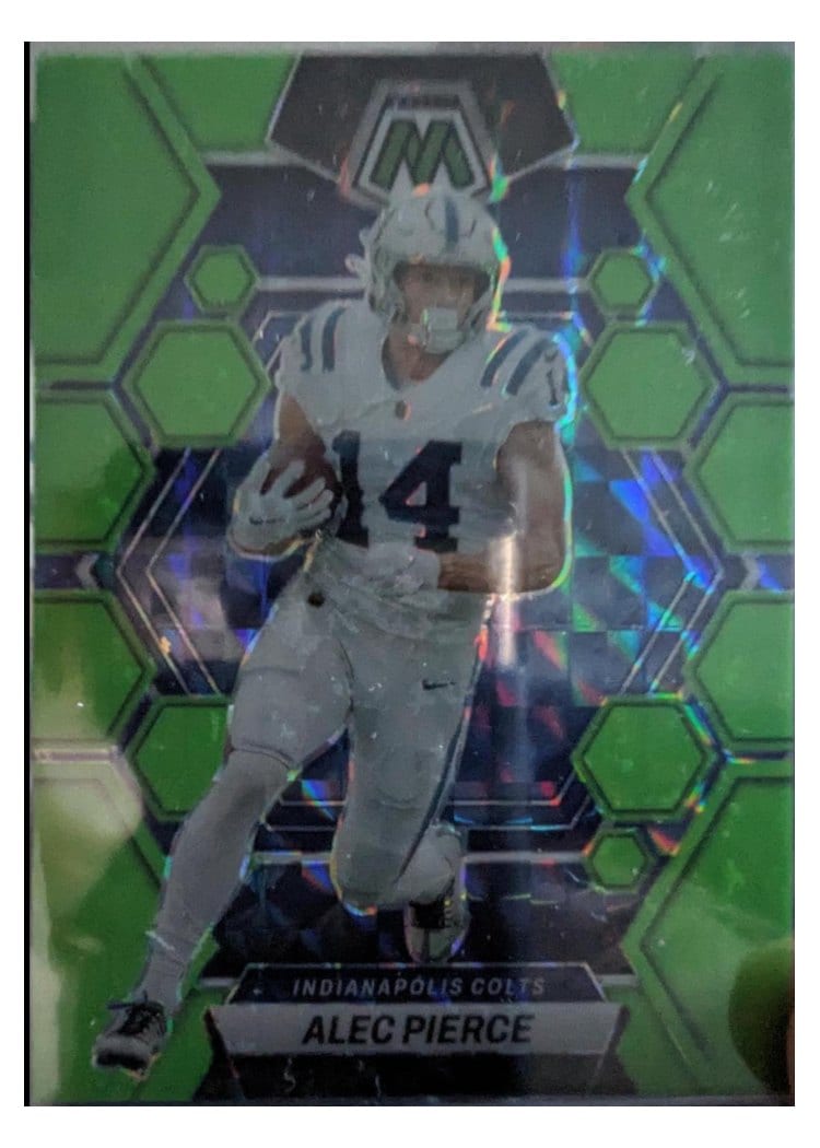 2023 Panini Mosaic Base Set Alec Pierce Green Fluorescent #96 card