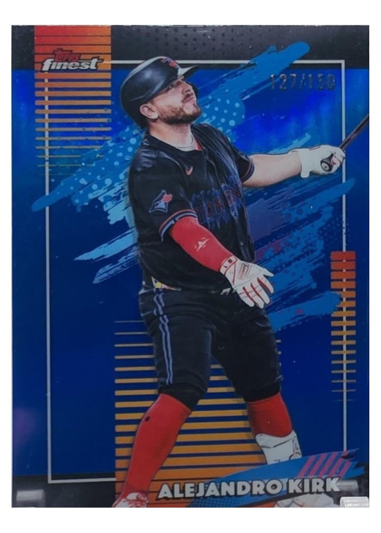 2026 Topps Finest Alejandro Kirk Blue Refractor #197 card