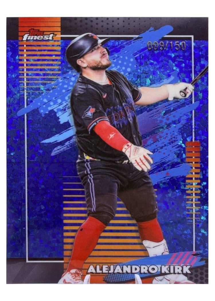 2026 Topps Finest Alejandro Kirk Blue Mini Diamond Refractor #197 card