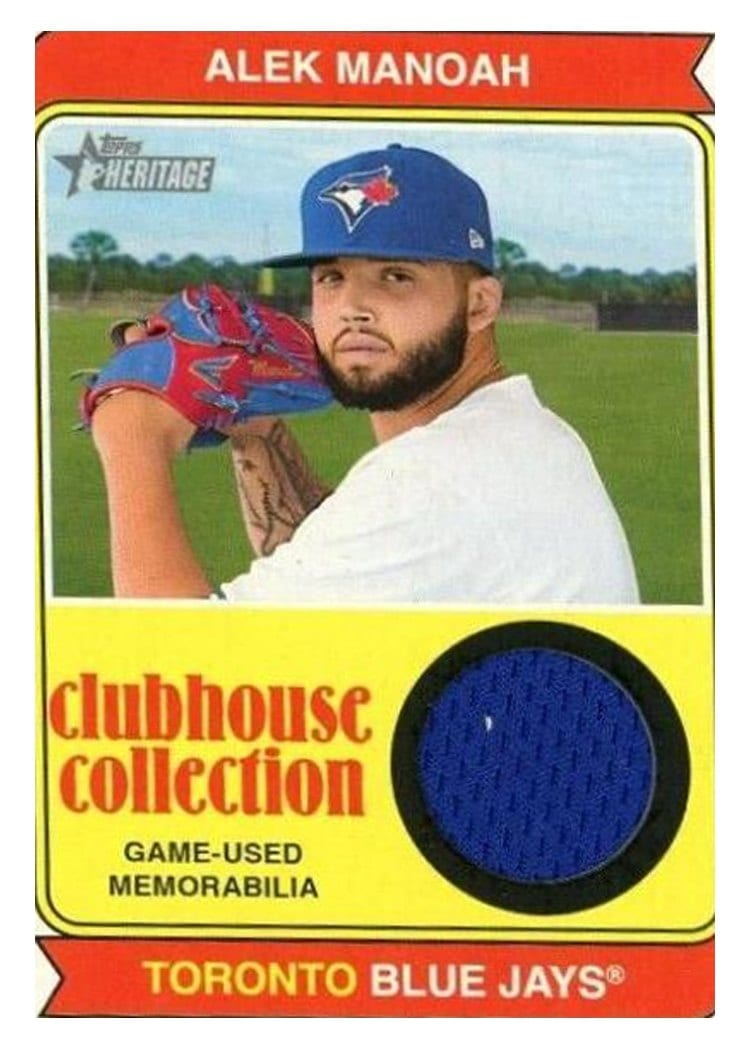 2023 Topps Heritage Clubhouse Collection Relics Alek Manoah #CCR-AMH card