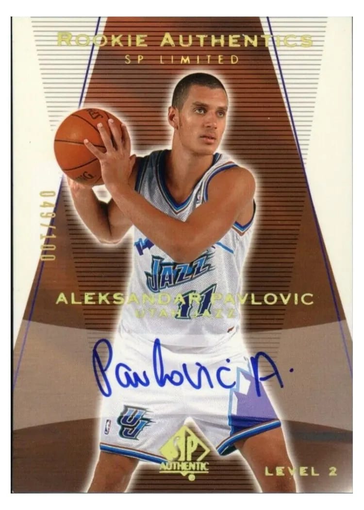 2003 SP Authentic Aleksandar Pavlovic Autograph SP Limited #163 card
