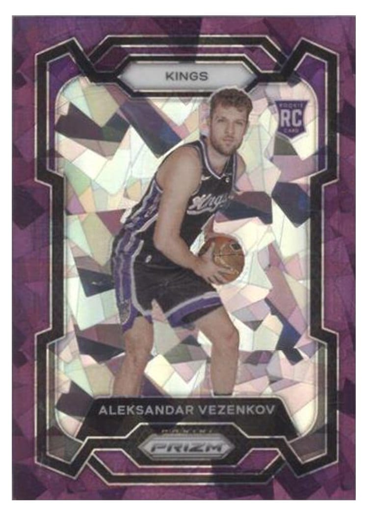 2023-24 Panini Prizm Base Set Aleksandar Vezenkov Purple Ice #281 card