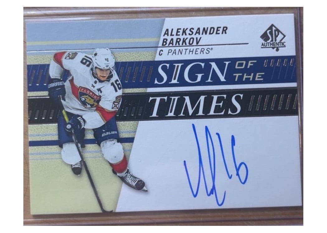 2019-20 SP Authentic Sign of the Times Aleksander Barkov #SOTT-AB card