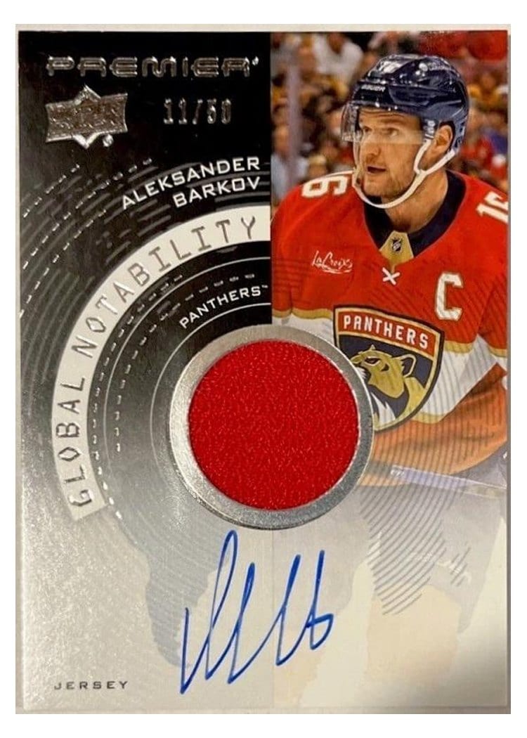 2023-24 Upper Deck Premier Global Nobility Autograph Jersey Aleksander Barkov #GNA-AB card