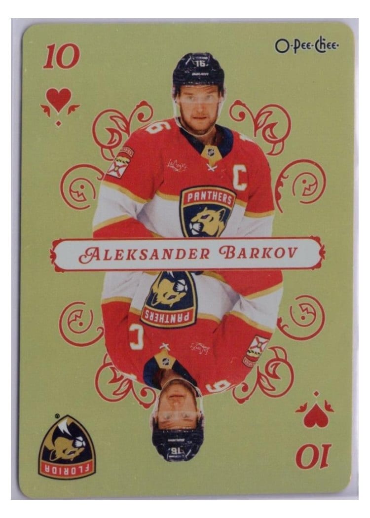 2025-26 O-Pee-Chee Playing Cards Aleksander Barkov #10-HEARTS card