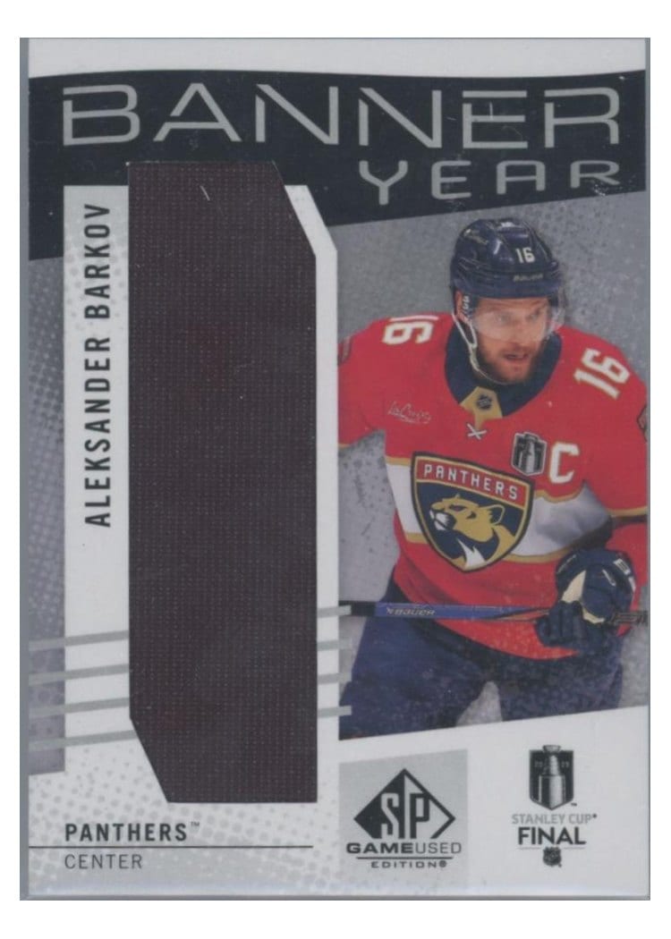 2025-26 SP Game Used 2025 Stanley Cup Finals Banner Year Relics Aleksander Barkov #BYSC-AB card