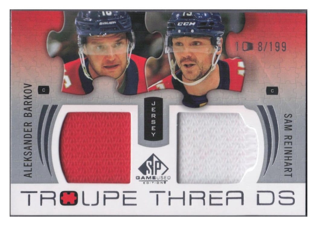 2025-26 SP Game Used Troupe Threads Aleksander Barkov/Sam Reinhart #TT-BR card