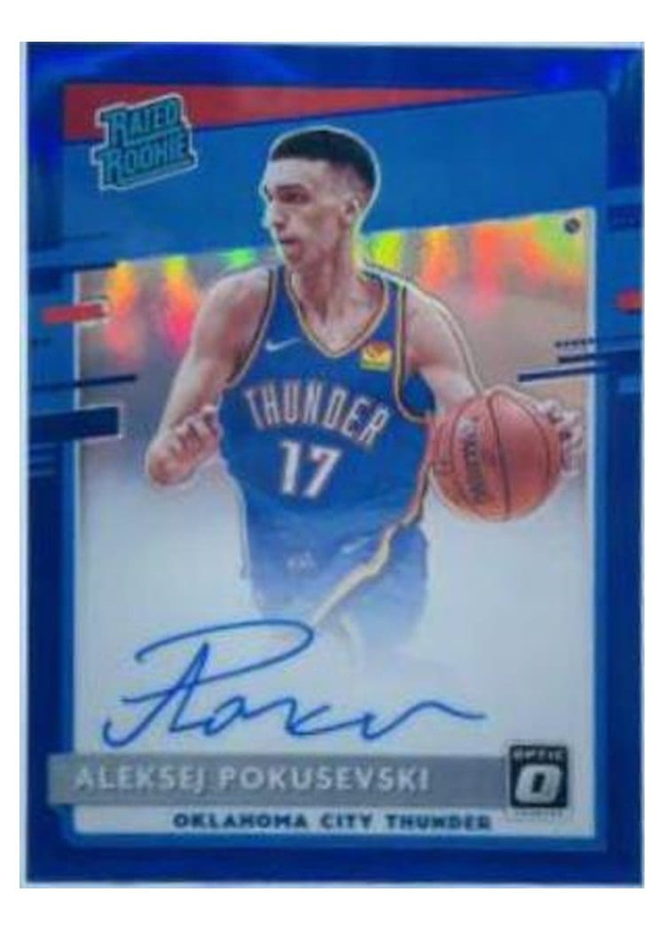 2020-21 Donruss Optic Base Set Aleksej Pokusevski Blue #167 card