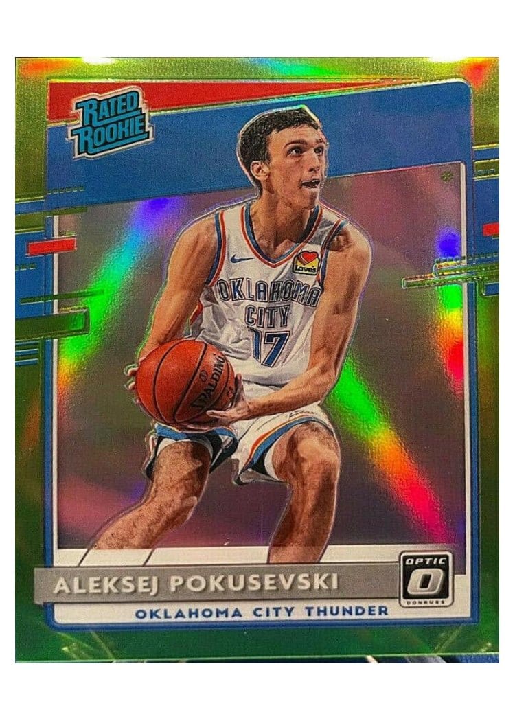 2020-21 Donruss Optic Base Set Aleksej Pokusevski Green #167 card