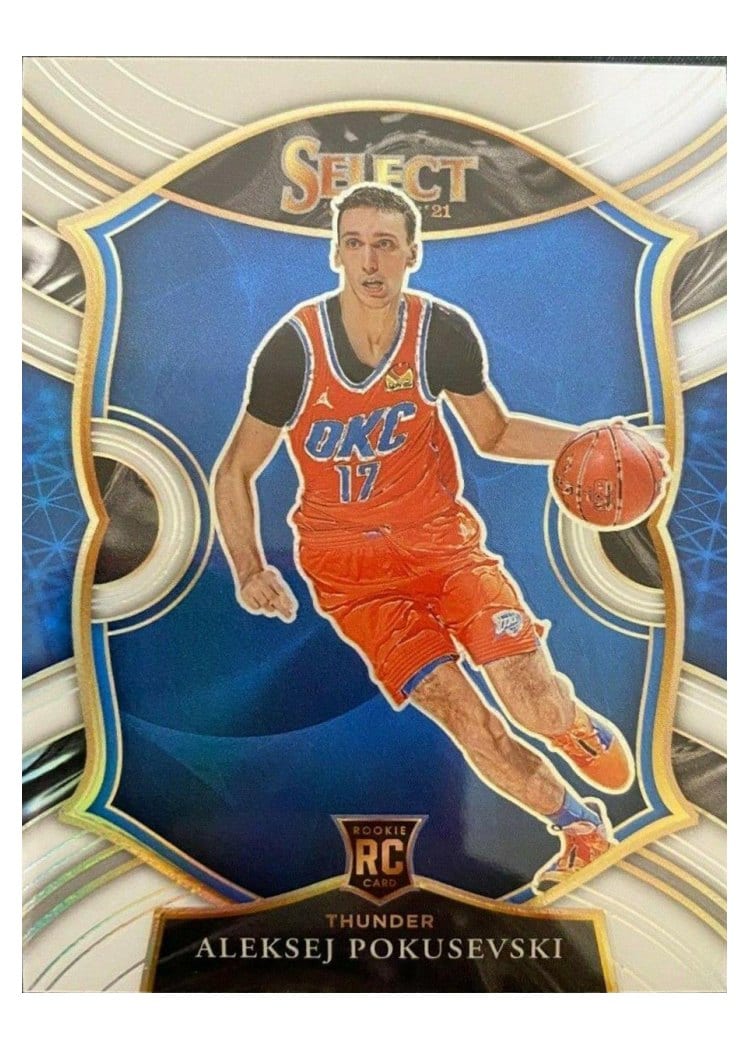 2020-21 Panini Select Base Set Aleksej Pokusevski White Prizm #77 card