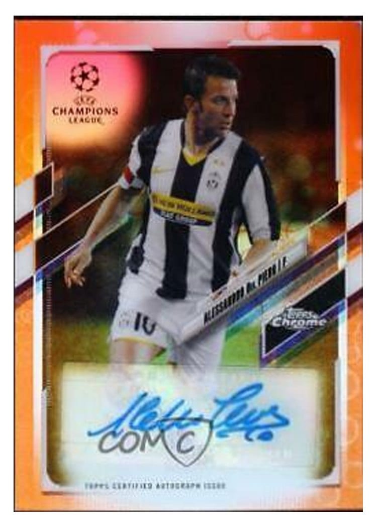 2020 Topps Chrome UEFA Champions League Autographs Alessandro Del Piero #CA-ADE card