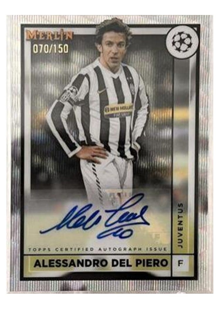 2022 Topps Merlin Chrome UEFA Club Competitions Autographs Alessandro Del Piero #AC-ADP card