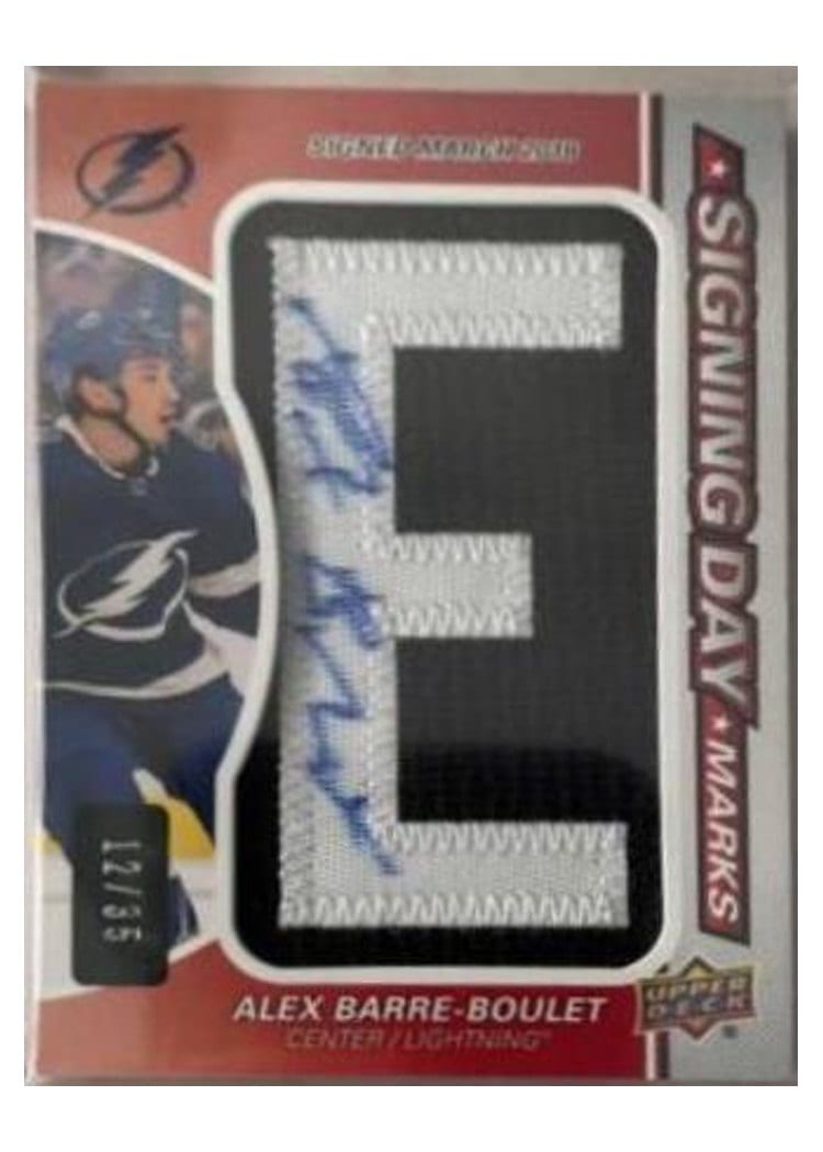2021-22 SP Game Used Signing Day Marks Rookies Alex Barre-Boulet #SDM-AB card