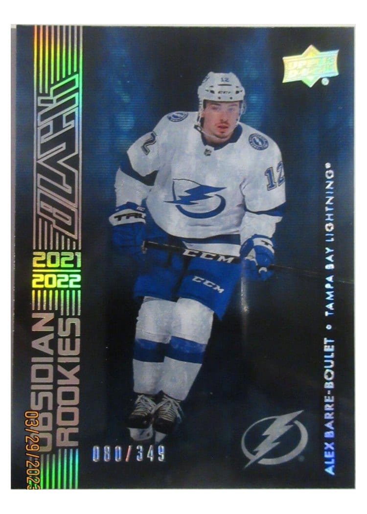 2021-22 SPx UD Black Obsidian Rookies Alex Barre-Boulet #OR-14 card