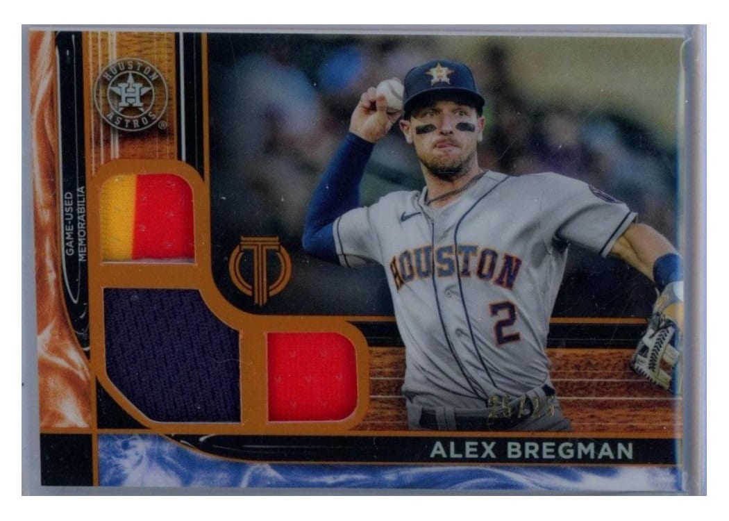 2022 Topps Tribute Triple Relics Alex Bregman #TTR-AB card