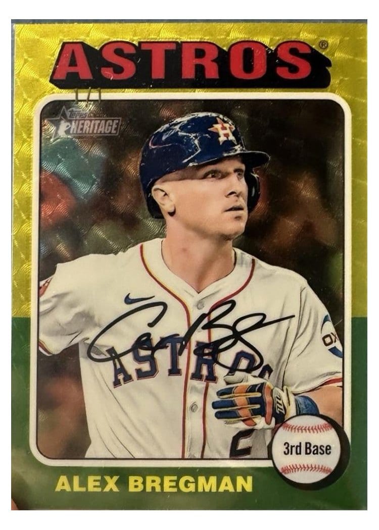 2024 Topps Heritage Base Set Alex Bregman #571 card