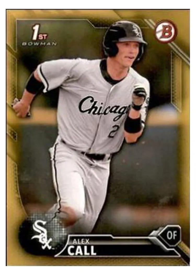 2016 Bowman Draft Alex Call #BD-108 card