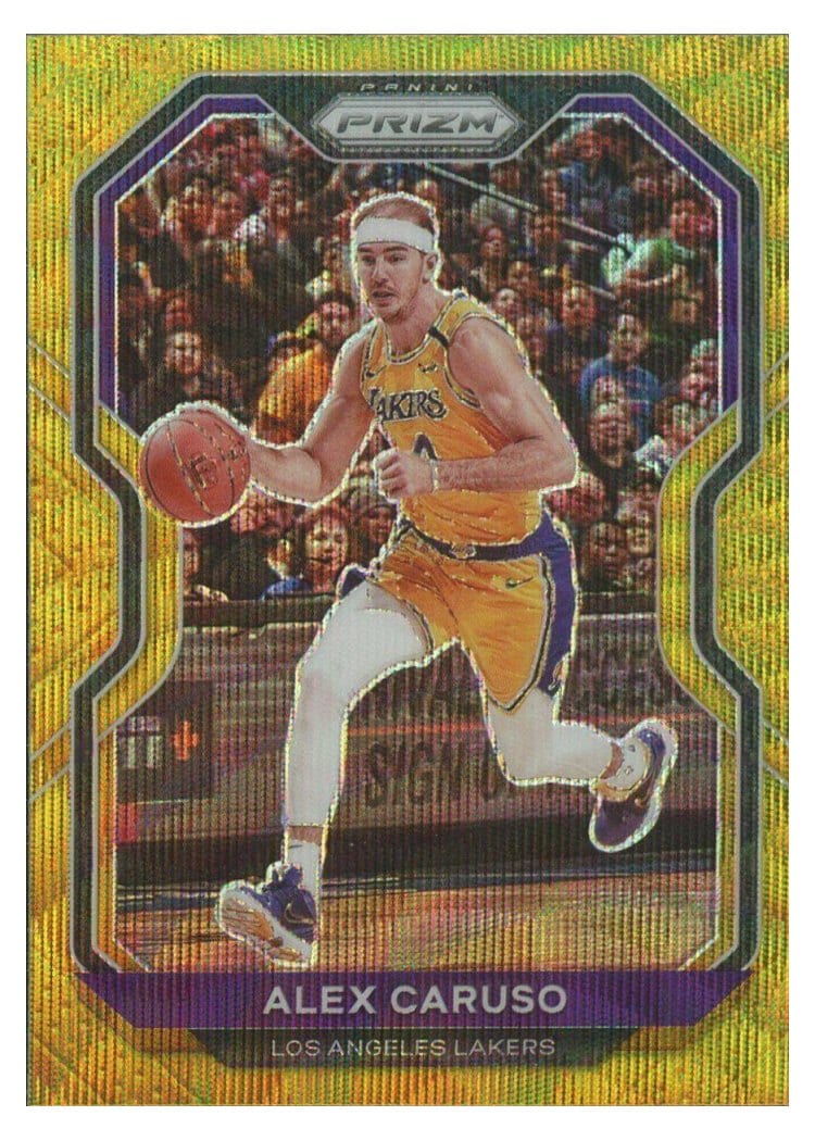 2020-21 Panini Prizm Base Set Alex Caruso Gold Wave Prizm #10 card