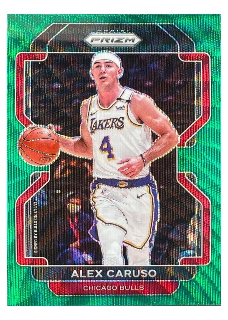 2021-22 Panini Prizm Base Set Alex Caruso Green Wave #83 card