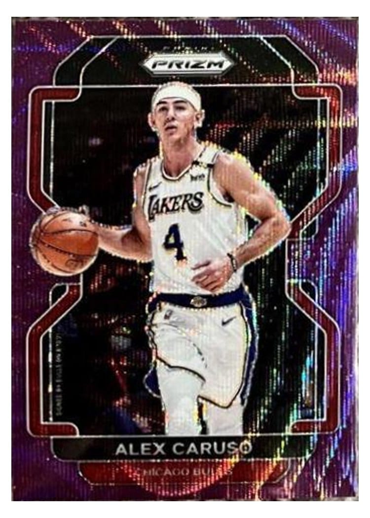 2021-22 Panini Prizm Base Set Alex Caruso Purple Wave #83 card