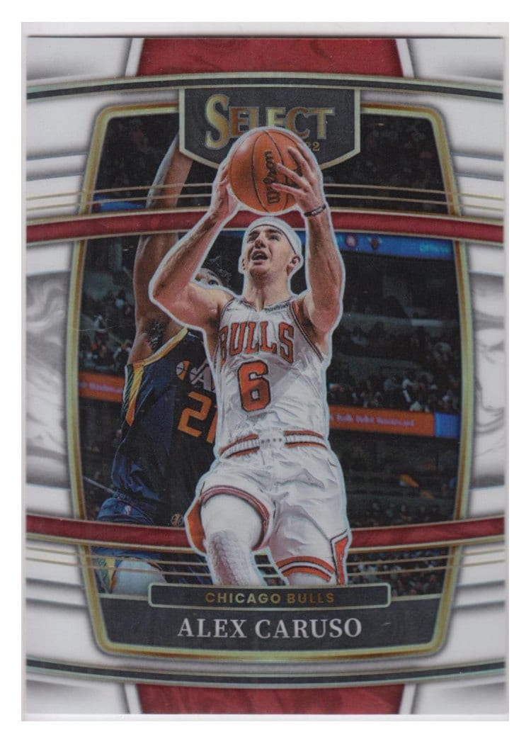 2021-22 Panini Select Base Set Alex Caruso White Prizm #9 card