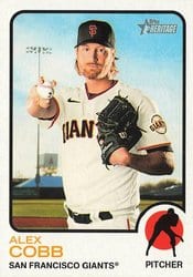2022 Topps Heritage Base Set Alex Cobb #463 card