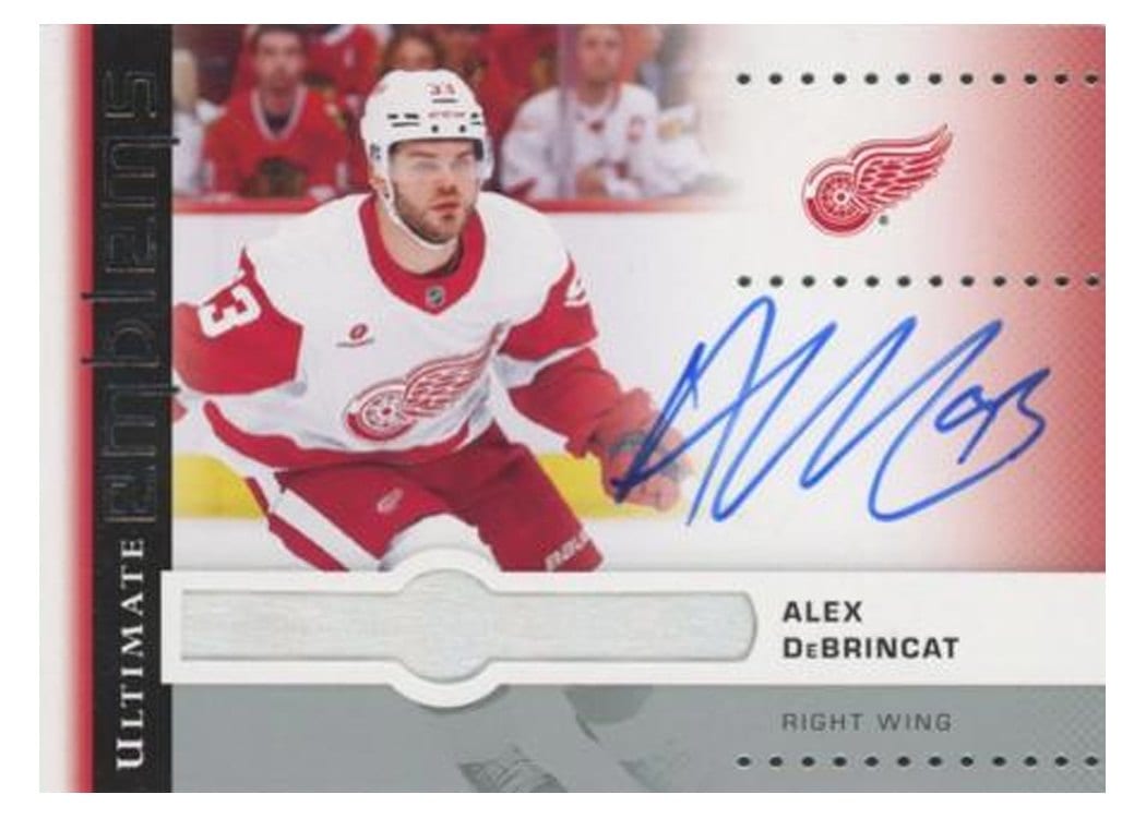 2024-25 Upper Deck Ultimate Collection 2023-24 Update - Ultimate Emblems Autograph Alex DeBrincat #UE-AD card