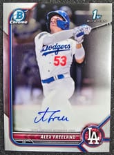 2022 Bowman Draft Chrome Autographs Alex Freeland #CDA-AF card