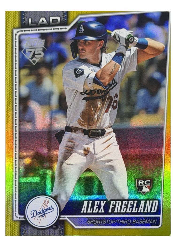 2026 Topps Alex Freeland Yellow Rainbow #74 card