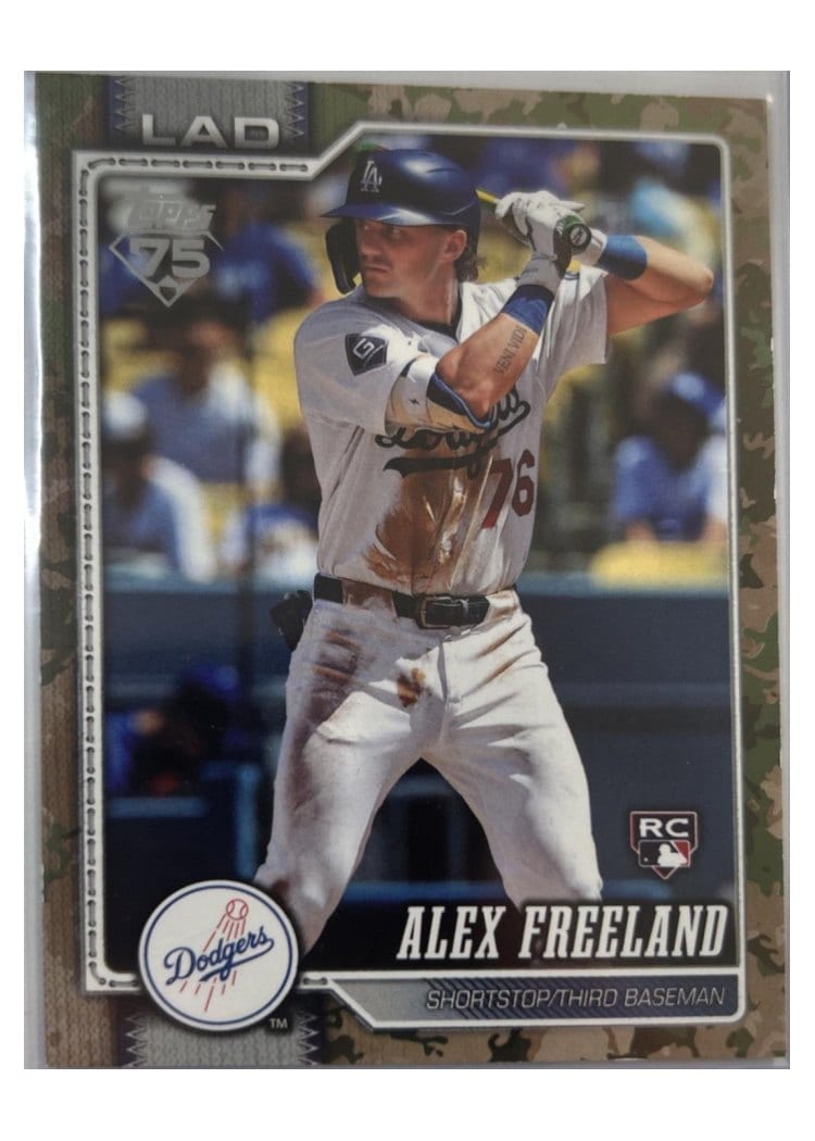 2026 Topps Alex Freeland Memorial Day Camo #74 card