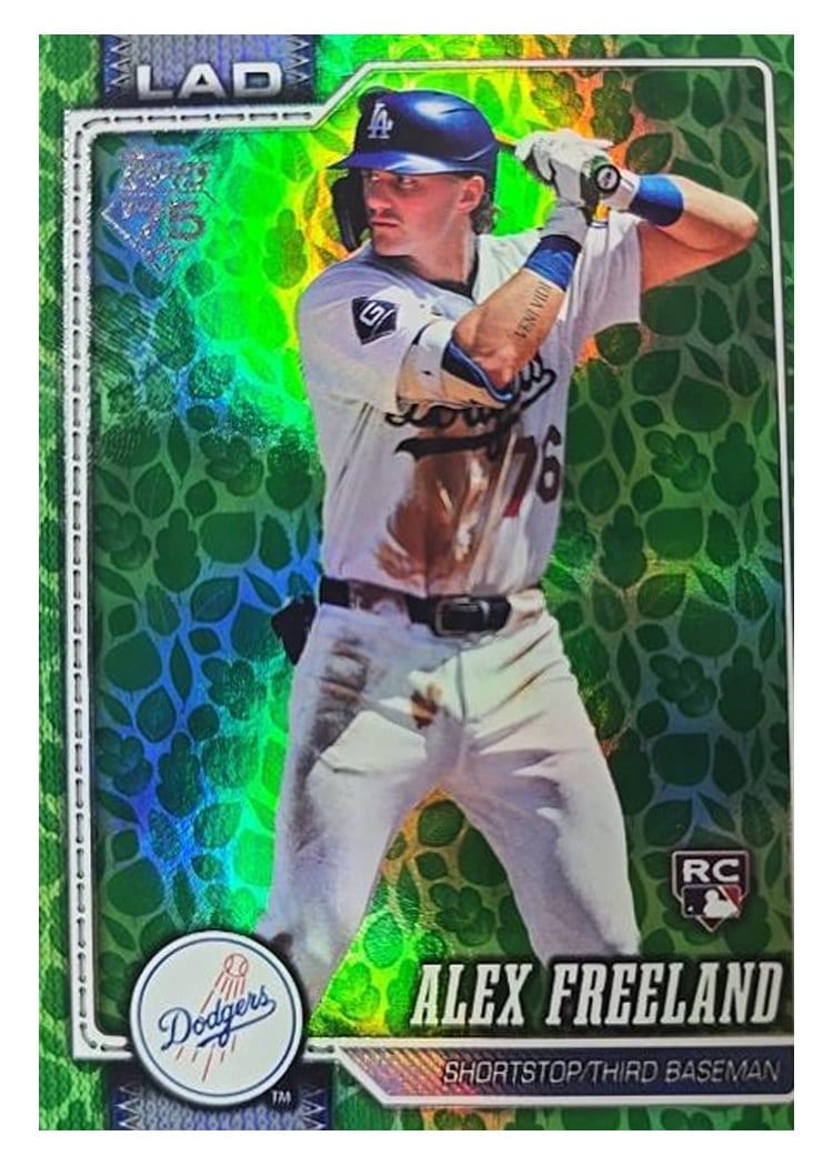 2026 Topps Alex Freeland Holiday Green #74 card