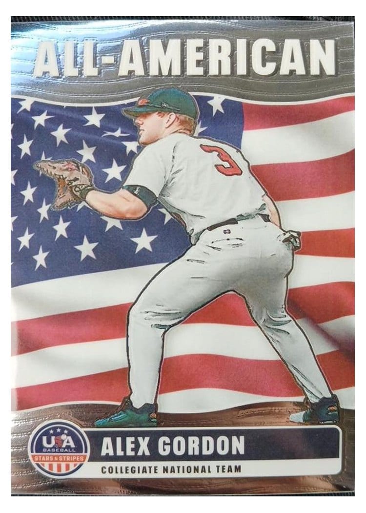 2026 Panini Stars & Stripes Prizm All-American (Collegiate) Alex Gordon #3 card