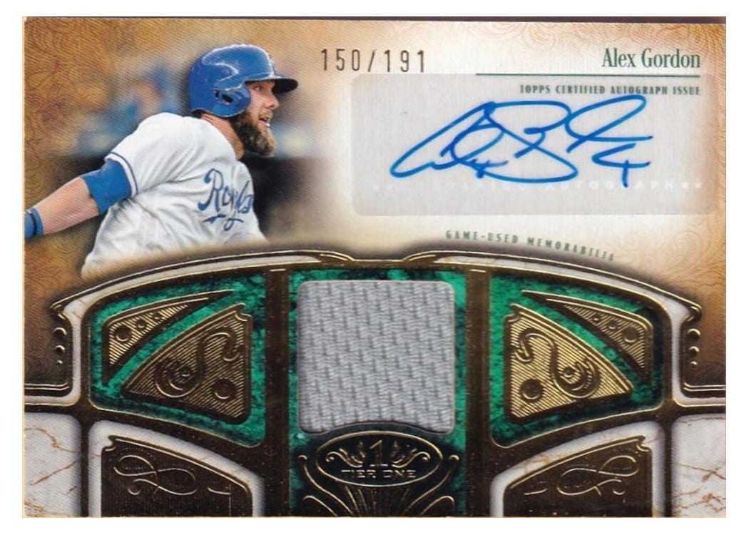 2026 Topps Tier One Autographed Tier One Relics Alex Gordon #AT1R-AGO card