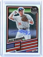 2026 Panini Stars & Stripes Prizm Signatures Prizms Alex Hernandez #55 card