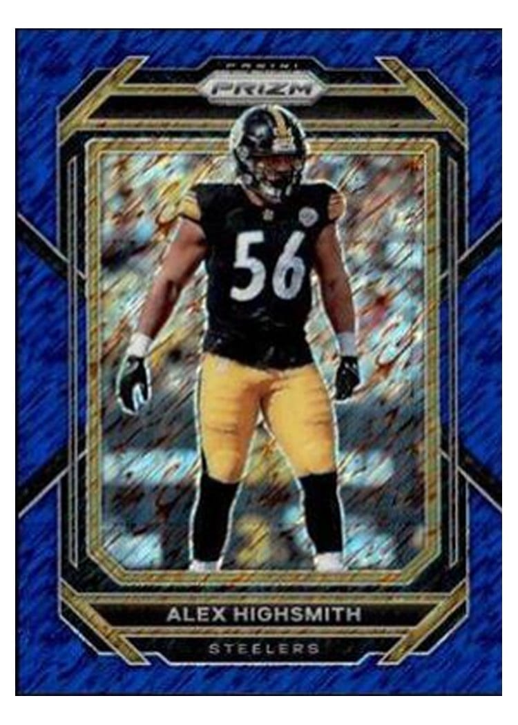 2022 Panini Prizm Base Set Alex Highsmith Blue Shimmer #244 card