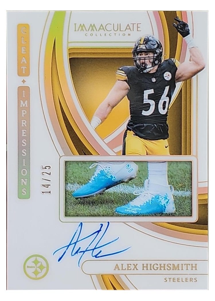 2024 Panini Immaculate Collection Cleat Impressions Autographs Alex Highsmith #14 card