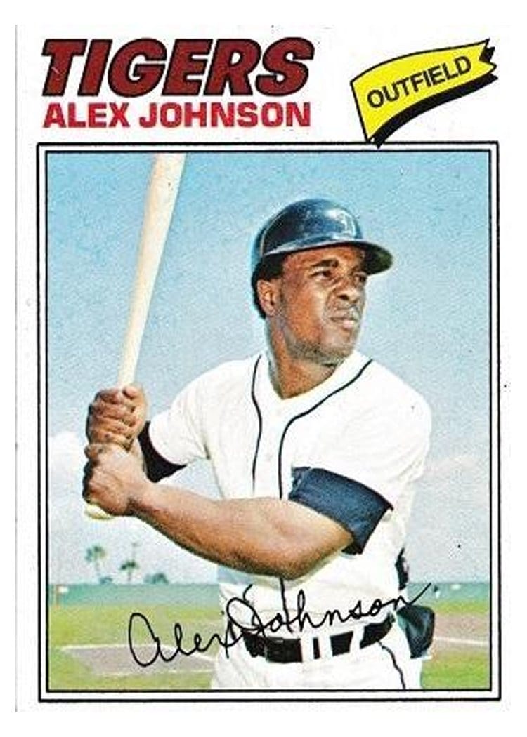 1977 Topps Alex Johnson #637 card